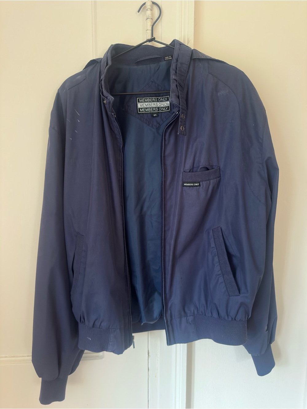 Members Only Navy Blue Bomber Jacket